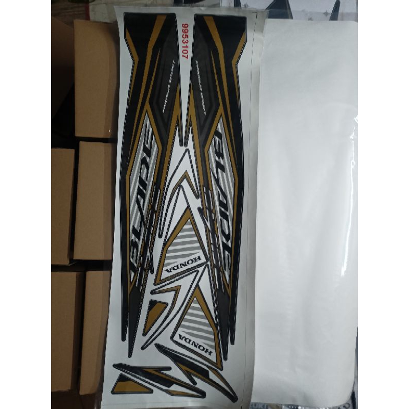 Bộ tem Xe Wave Blade màu đen đồng