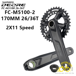 Đùi đĩa rỗng xe đạp shimano deore fc m5100 26-36t - hàng chính hãng