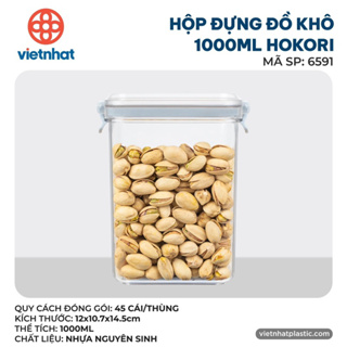 Hộp nhựa đựng thực phẩm khô, hộp đụng sữa, hộp nhựa hút chân không 750ml