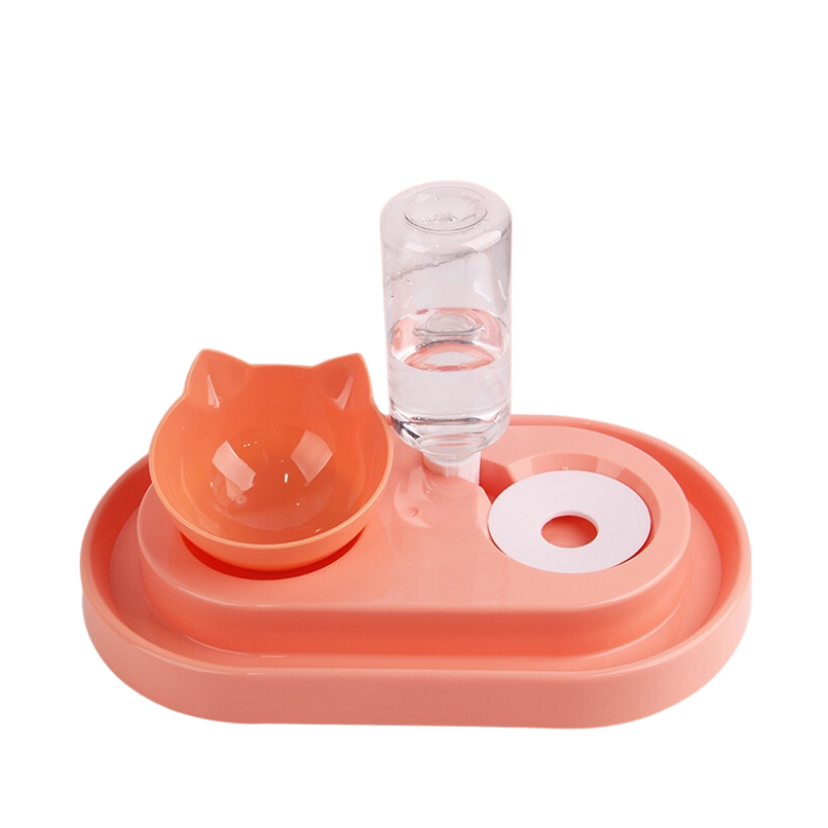 Bát Ăn Tự Động 2 IN 1 Dành Cho Chó Mèo Bát Ăn Chống Kiến 2 Ngăn Kèm Bình Nước Tự Động Cho Chó Mèo