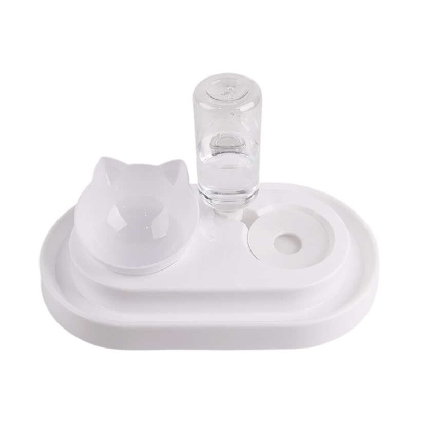 Bát Ăn Tự Động 2 IN 1 Dành Cho Chó Mèo Bát Ăn Chống Kiến 2 Ngăn Kèm Bình Nước Tự Động Cho Chó Mèo