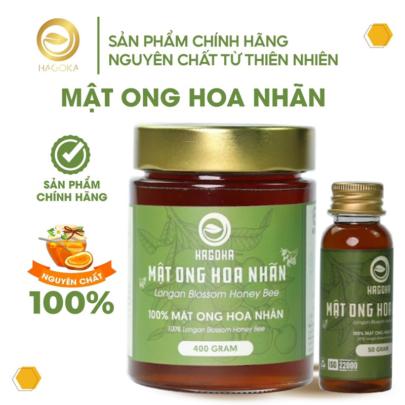 Mật ong hoa nhãn nguyên chất Hagoka tự nhiên 100% 400gr
