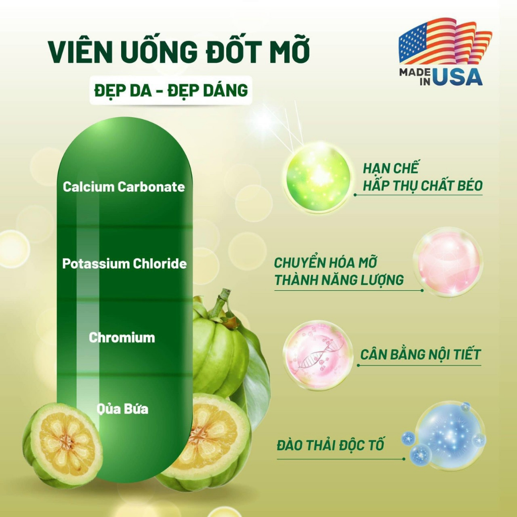 Viên Uống Đốt Mỡ Siết Cơ Giảm Cân Gin Clean Made In USA Hộp 30 viên