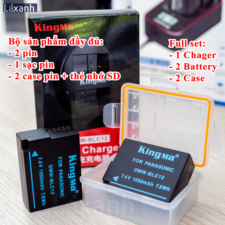 Lumix BLC12 | Pin và Sạc máy ảnh Pana BLC12 DMW-BLC12 Pana Lumix GX8 GH2 G5 G6 G7 G8 G85 G9 G95 FZ300 FZ2000 FZ2500