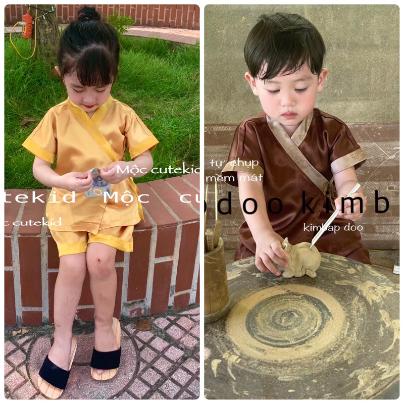 (7-18kg) Yukata ĐÙI mặc hè cho bé trai bé gái - HÌNH THẬT, set đồ cho bé, bộ quần áo cho bé mặc hè