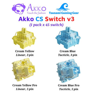 Bộ switch akko cs v3 - cream blue | cream yellow | cream blue pro | cream yellow pro