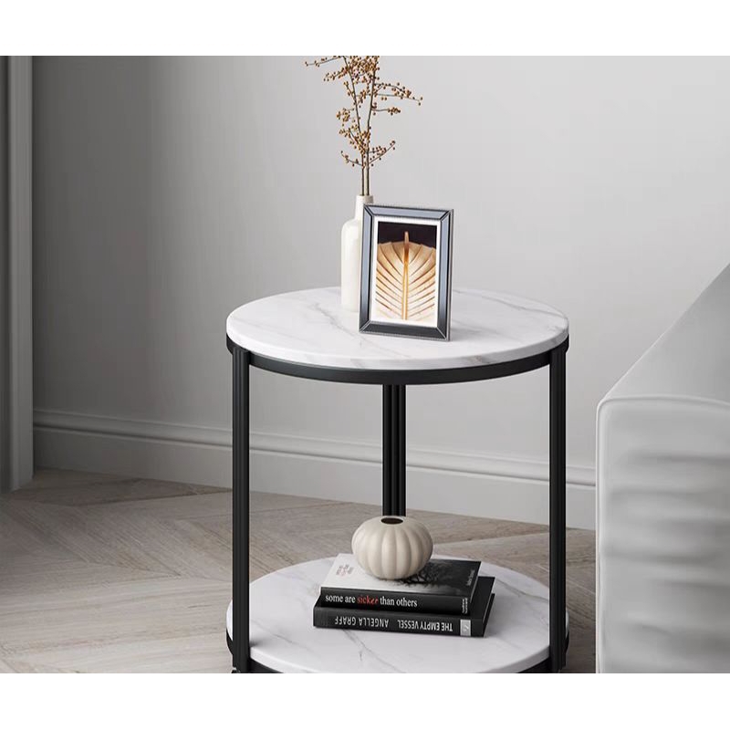 Bàn Tròn 2 Tầng phòng khách tab để sofa bàn trà mẫu 10