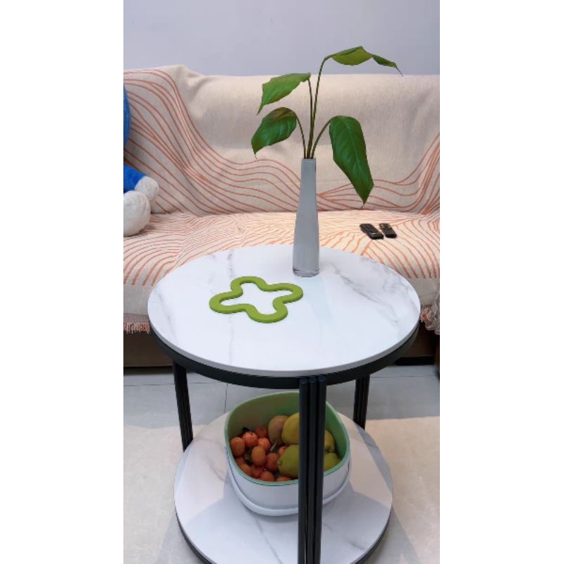 Bàn Tròn 2 Tầng phòng khách tab để sofa bàn trà mẫu 10