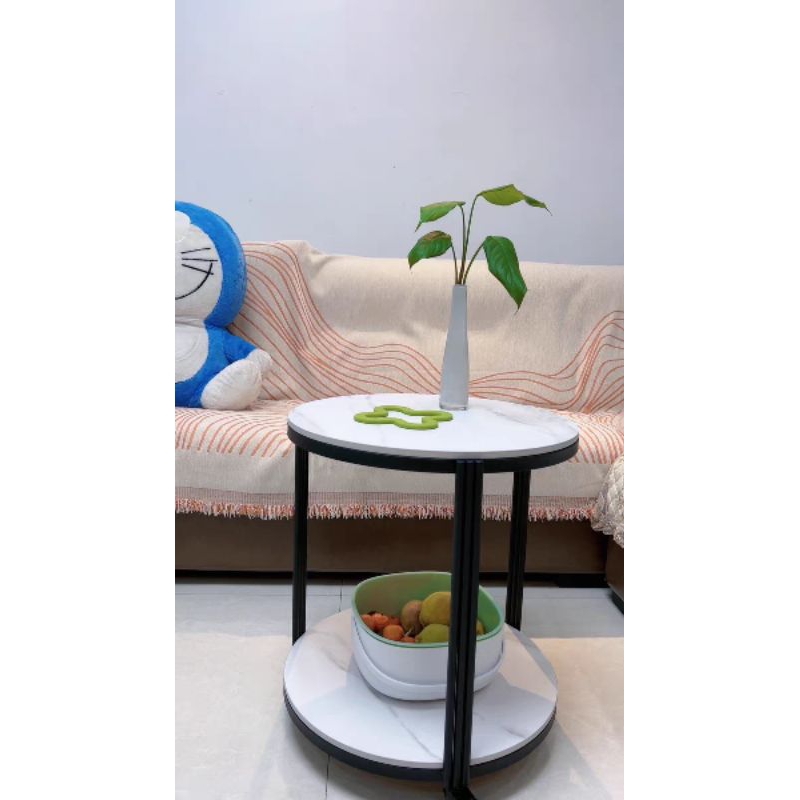 Bàn Tròn 2 Tầng phòng khách tab để sofa bàn trà mẫu 10
