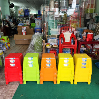 Combo 10 ghế nhựa lùn kiểu