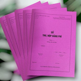 Combo 5 quyển sổ thu, nộp đảng phí, mẫu số s01/đp