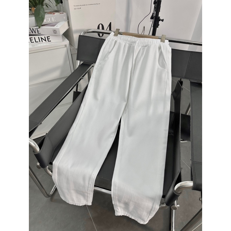 Quần jean màu trắng lưng thun co giãn siêu đẹp