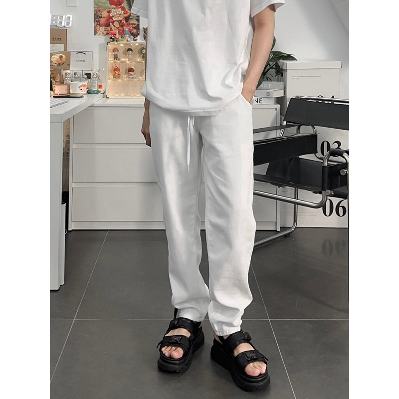 Quần jean màu trắng lưng thun co giãn siêu đẹp