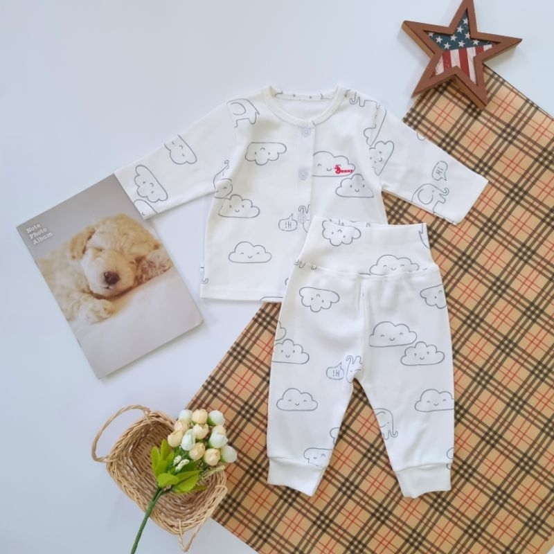 Bộ sơ sinh chính hãng Bunny chát cotton Hàn mềm mịn