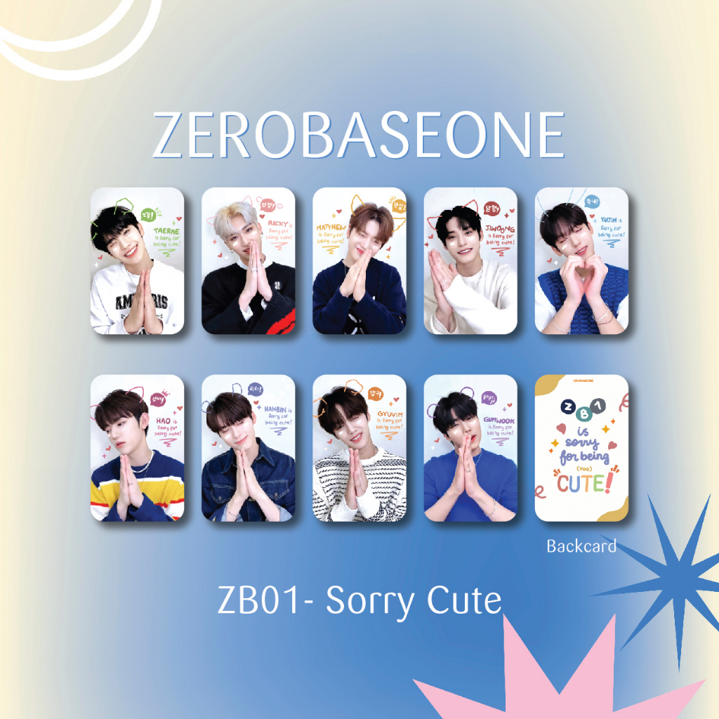 Summer30-  Set 9 card bo góc ZeroBaseOne Zb1