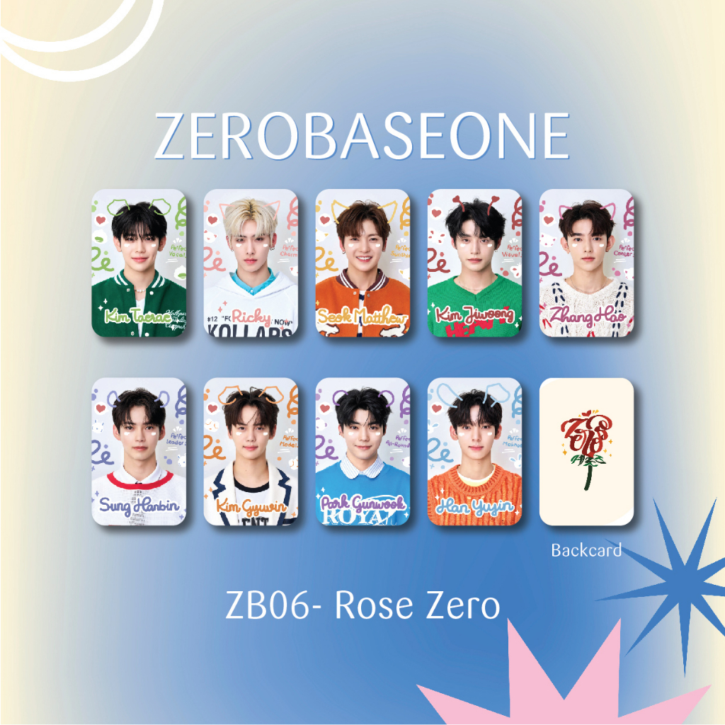 Summer30-  Set 9 card bo góc ZeroBaseOne Zb1