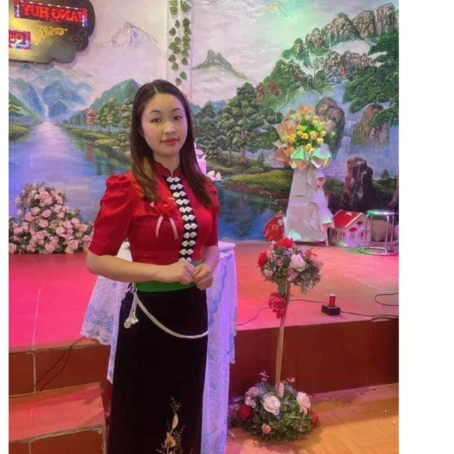 Áo Cóm dân tộc thái lụa phi bóng