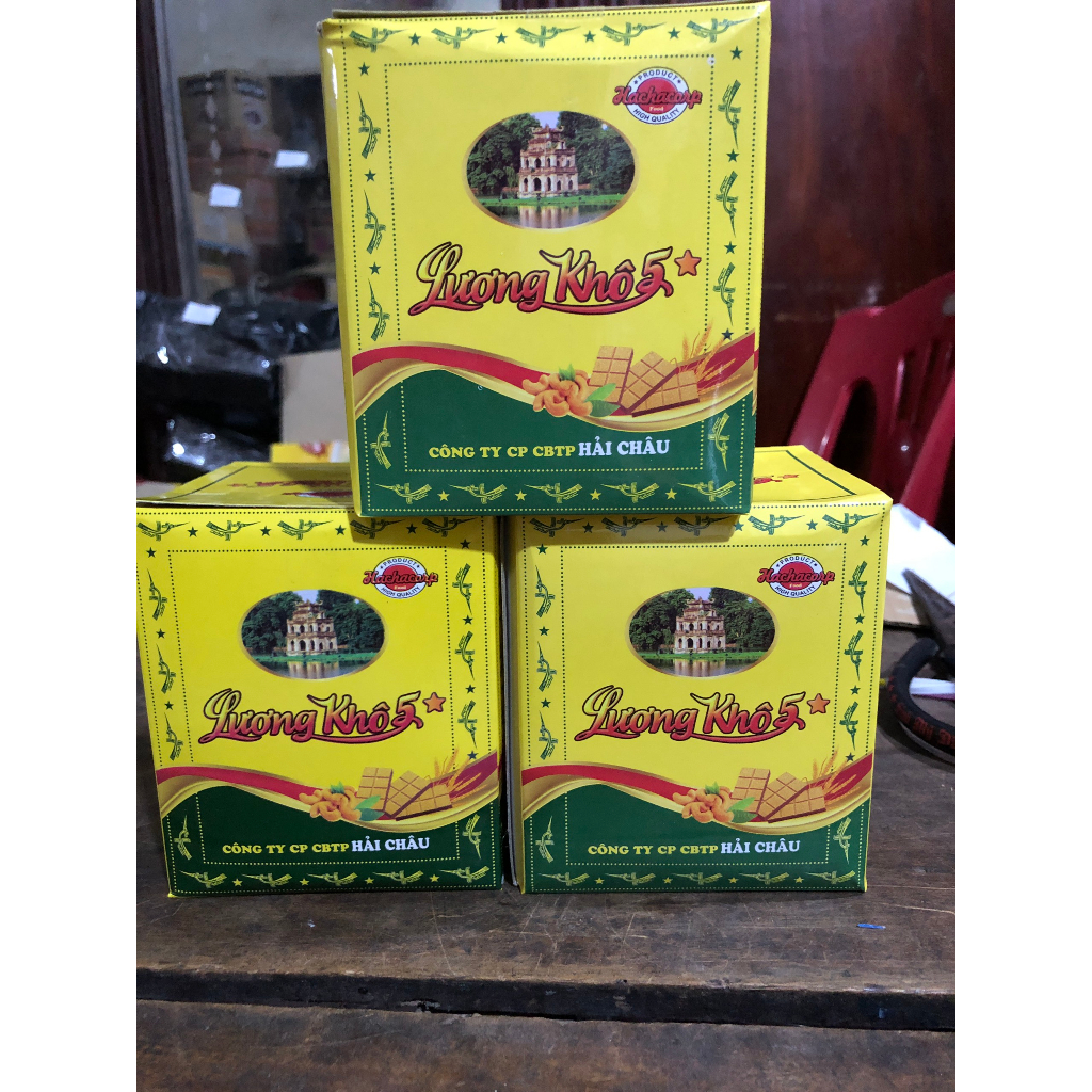 Hộp 10 thanh lương khô 5 sao Hải Châu cao cấp