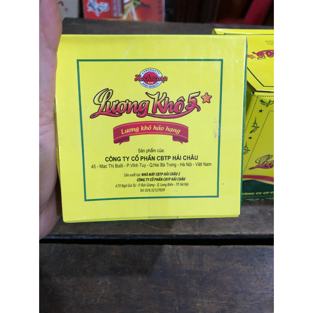 Hộp 10 thanh lương khô 5 sao Hải Châu cao cấp