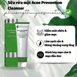 Sữa rửa mặt sạch mụn,giảm mụn bằng công nghê nano bha của dr america cho da dầu mụn