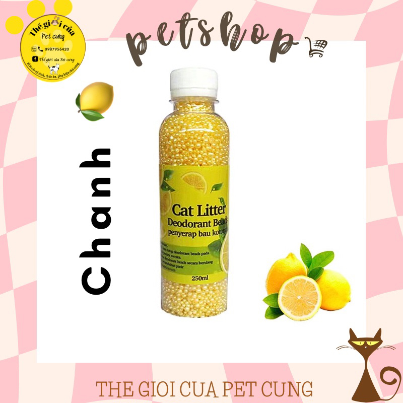 Than hoạt tính khử mùi Phân trong cát vệ sinh mèo chai 300g