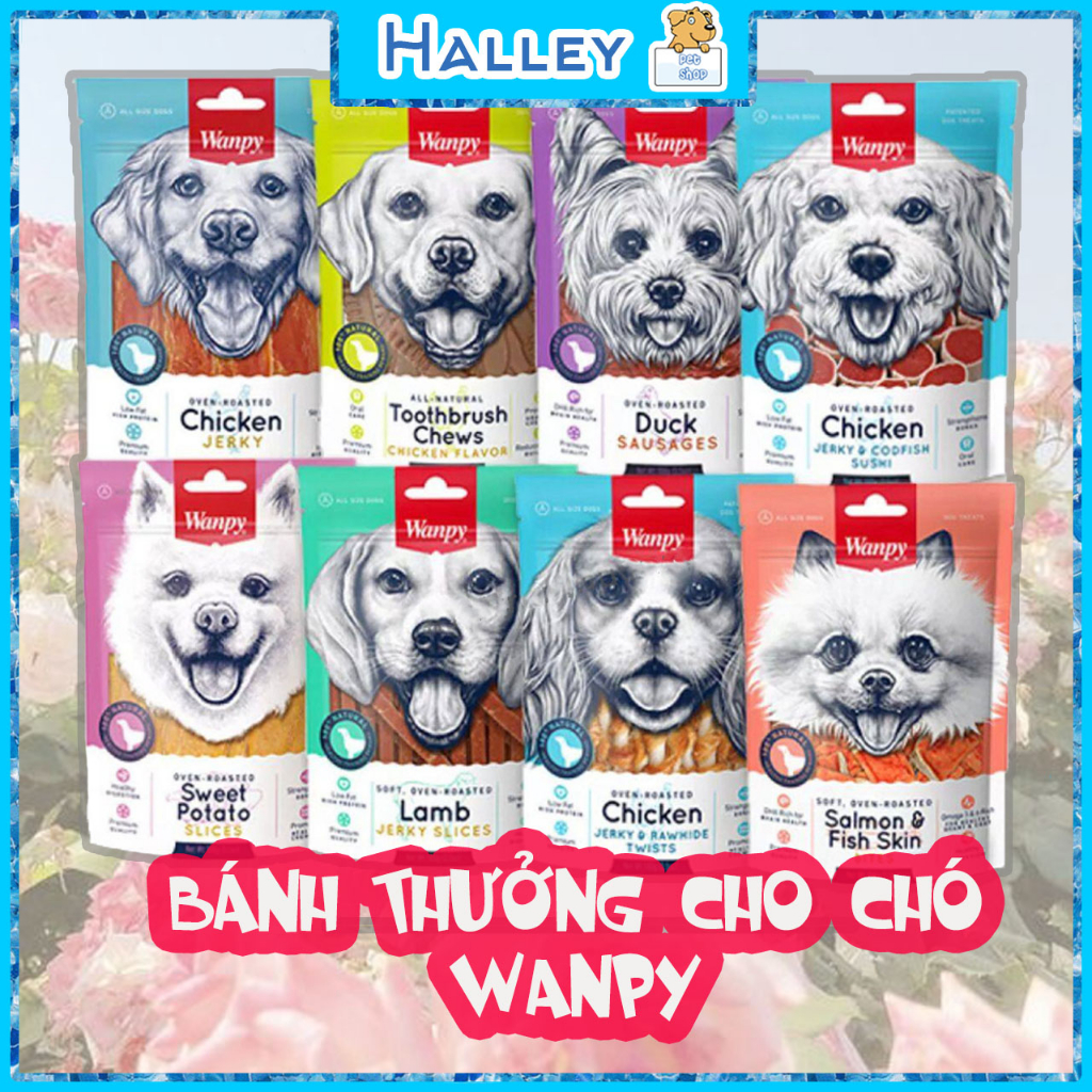 BÁNH THƯỞNG WANPY, ĂN VẶT, XƯƠNG GẶM DÀNH CHO CHÓ - HALLEY
