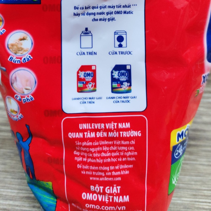 Bột Giặt Omo gói đỏ 380g và comfo 350g