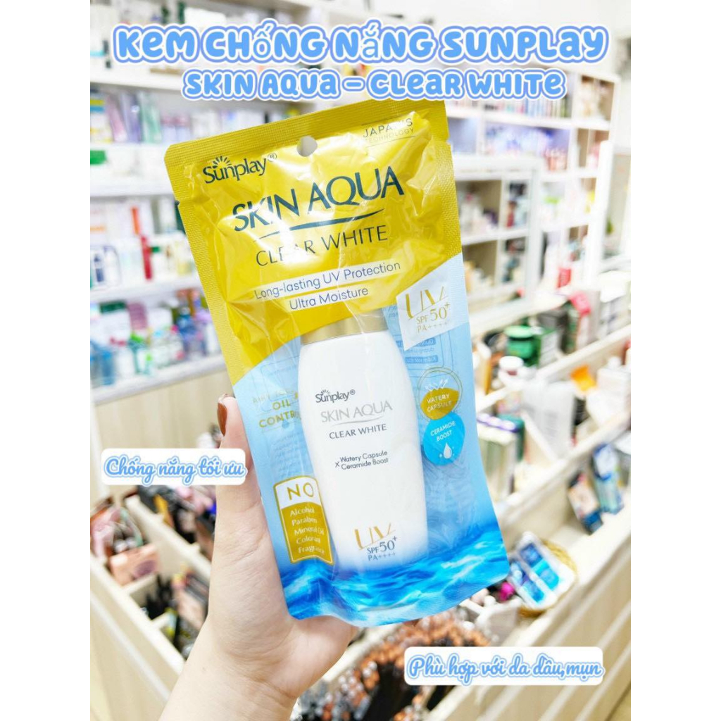 KEM CHỐNG NẮNG SKIN AQUA CLEAR WHITE