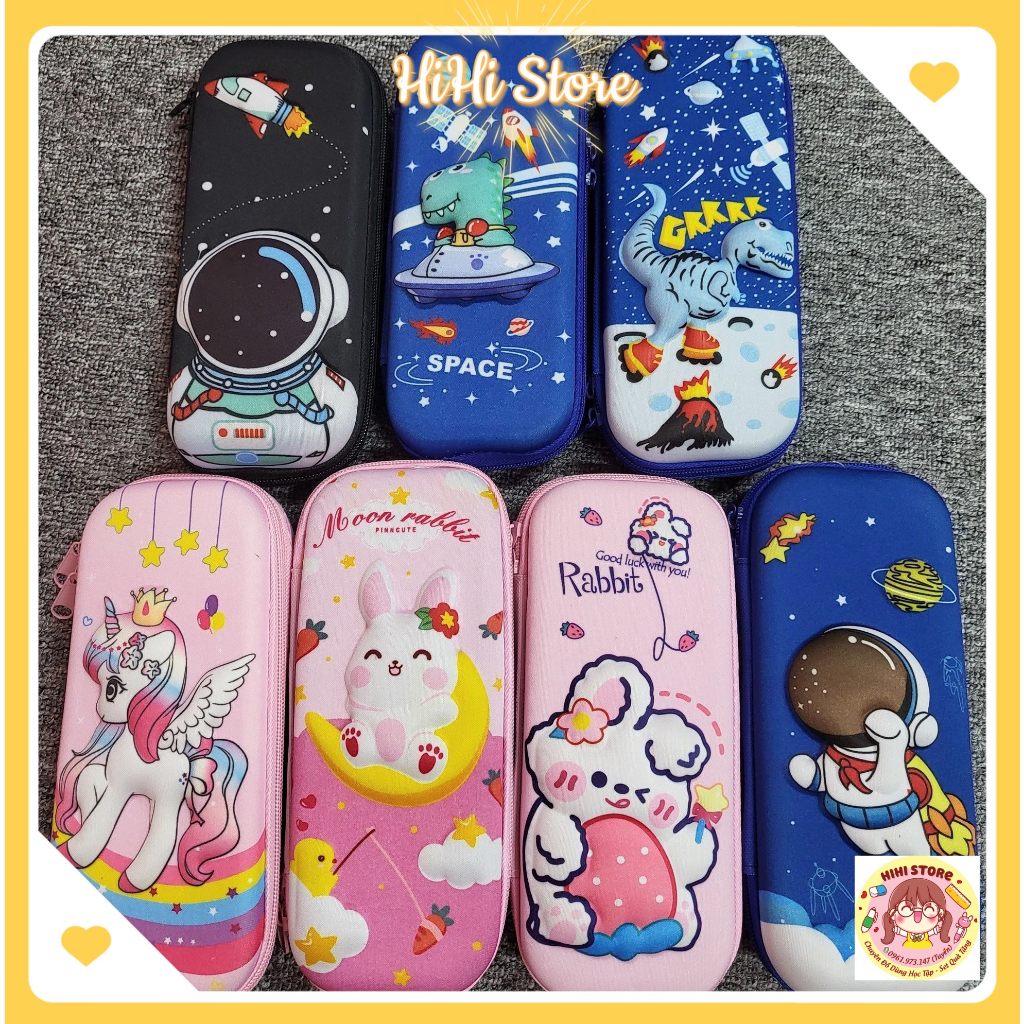 Hộp Bút 3D Siêu Nhẹ, Chống Thấm Nước Nhiều Hình Dáng Đẹp, Đáng Yêu