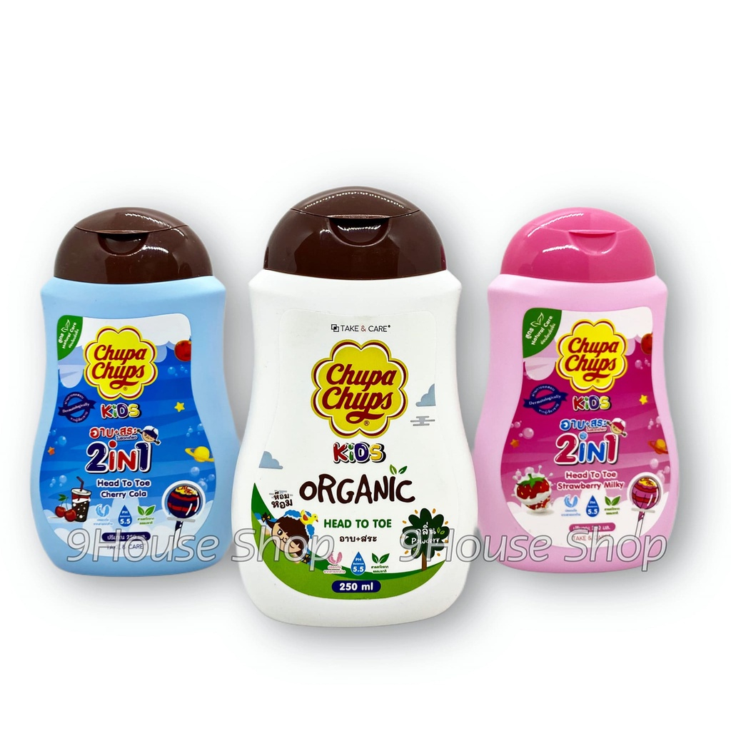 Sữa Tắm Gội Toàn Thân Cho Bé Chupa Chups Kids Thái Lan 250ml