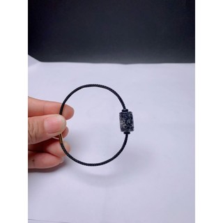 Vòng lu thống chạm thạch anh tóc đen
