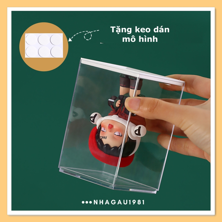 Hộp Mica Trưng Bày Mô Hình Popmart Blind Box Hộp Mô Hình Trong Suốt Có Rãnh Cắm Card Shop Nhagau1981