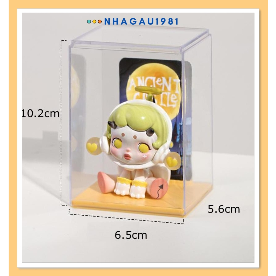 Hộp Mica Trưng Bày Mô Hình Popmart Blind Box Hộp Mô Hình Trong Suốt Có Rãnh Cắm Card Shop Nhagau1981