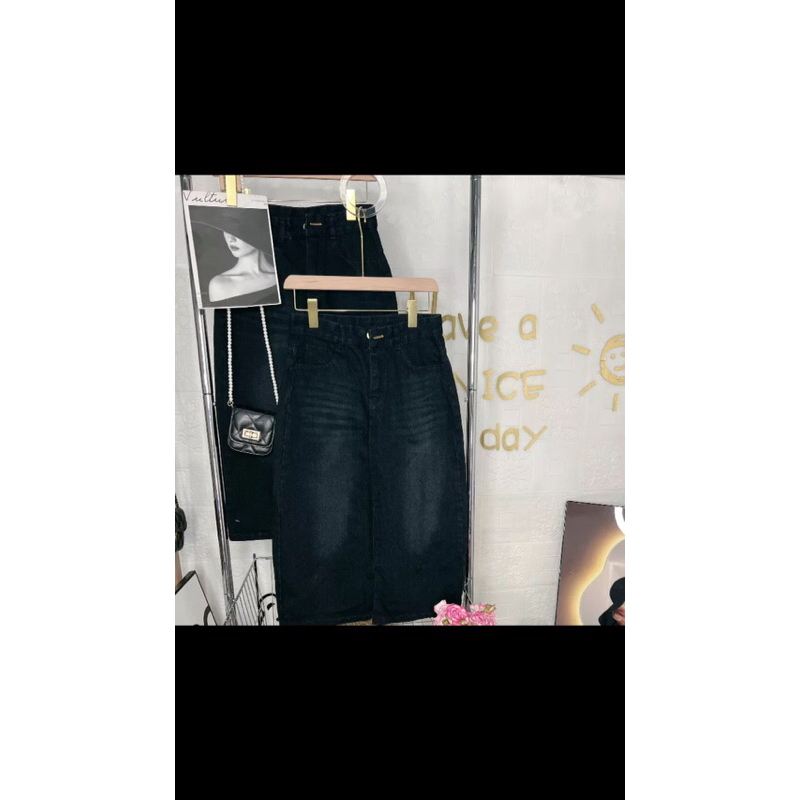 Chân váy denim xẻ trước #930