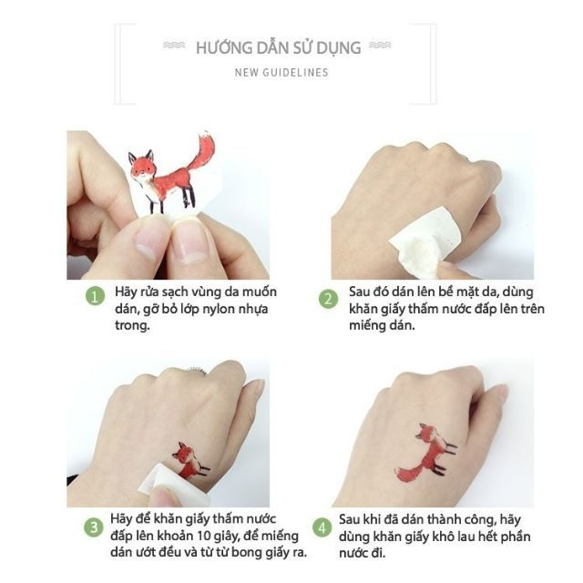 Hình dán mini nhiều mẫu size nhỏ < 10x6cm. Tatoo dán không chống nước