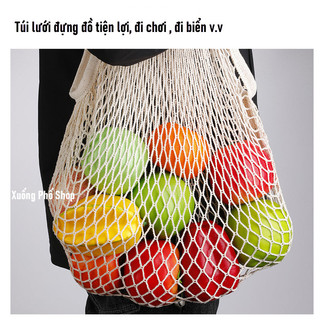 Túi lưới đi biển, đi picnic, đi chợ đa năng tiện dụng, bảo vệ môi trường- Xuống Phố Shop #TUL01