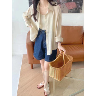 Áo sơ mi its me cổ đức tay bồng dài dáng basic