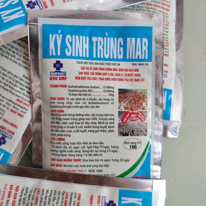 Ký sinh trùng đường máu, đầu đen, cầu trùng cho gà gói 10g