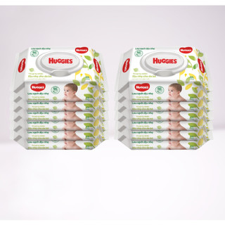 1 thùng 12 gói khăn giấy ướt cho trẻ sơ sinh HUGGIES (Gói 64 tờ).