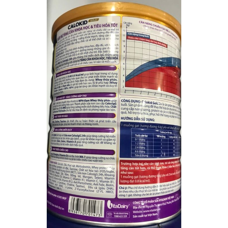 Sữa Kalokid Gold 0+, 1+ 900g