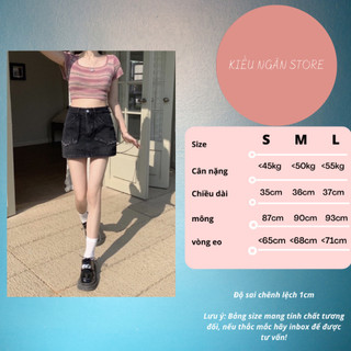 Chân váy jeans viền cắt tua kèm đai siêu xinh hàng QC loại 1 có nót - chân váy bò túi tua dua Alimie