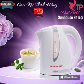 Ấm siêu tốc sunhouse 2 lớp nhựa cách nhiệt (bên ngoài) và nhựa nguyên sinh an toàn, chịu nhiệt (bên trong) 1.7L