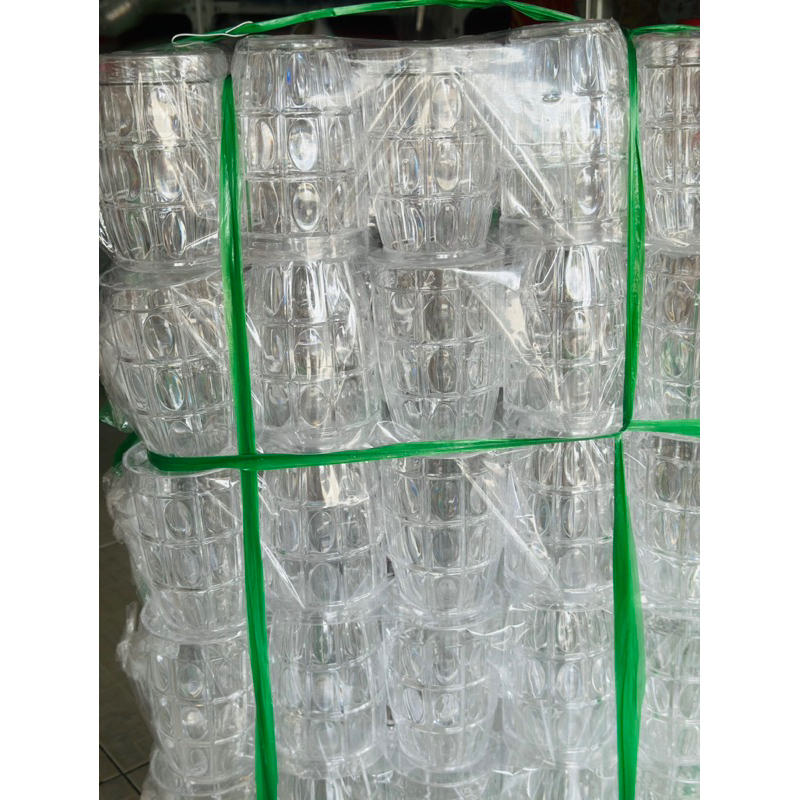 Lốc 10 ly mica kiếng trong uống bia, trà đá, nước ngọt,…có quai cầm tiện lợi