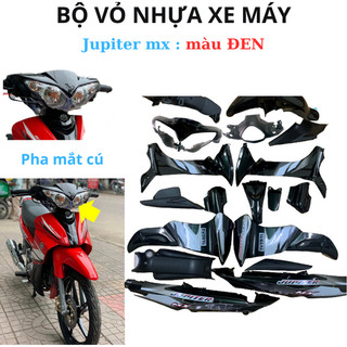 ( Tặng Tem ) Bộ Dàn áo xe Jupiter  MX - Jupiter Gravita  ( Mắt Cú ) màu Đen - nhựa nguyên sinh cao cấp LOẠI 1