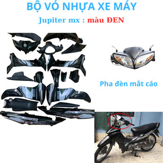 Bộ vỏ nhựa -dàn áo xe jupiter mx màu đen-vỏ nhựa gravita -nhựa nguyên sinh cao cấp loại đẹp