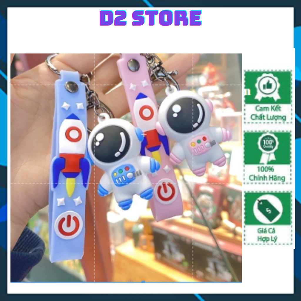 Móc Khóa Hình Phi Hành Gia Hottren_ Móc Chìa Khóa Đôi Dễ Thương; Cute Hàng Loại 1-D2 Store .
