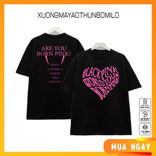 Áo thun unisex blackpink, áo phông thiết kế born pink 2 mẫu đen/trắng