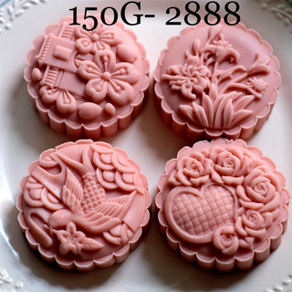 Khuôn bánh trung thu hoa hồng mai 150-200g