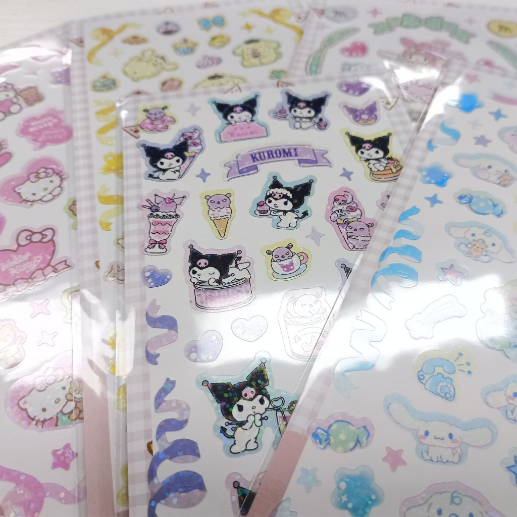 Zanmo tờ nhãn dán sticker BIGSIZE hoạt hình sanrio nhân vật kuromi melody cinnamoroll