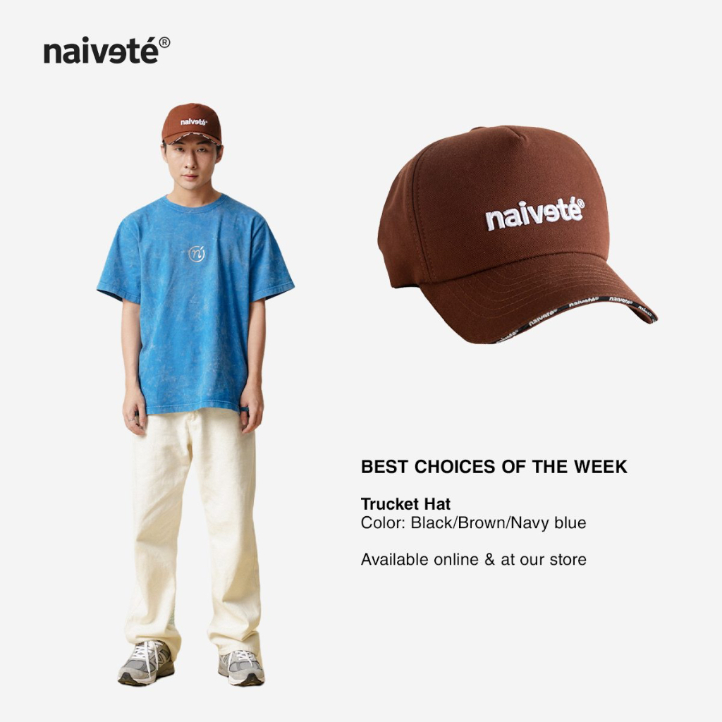 Mũ lưỡi trai, nón kết nam nữ Trucker Hat NAIVETE unisex nhiều màu